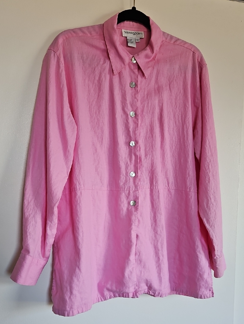 Bloomingdale's Linen Shirt Size  Large - Picture 3 of 6